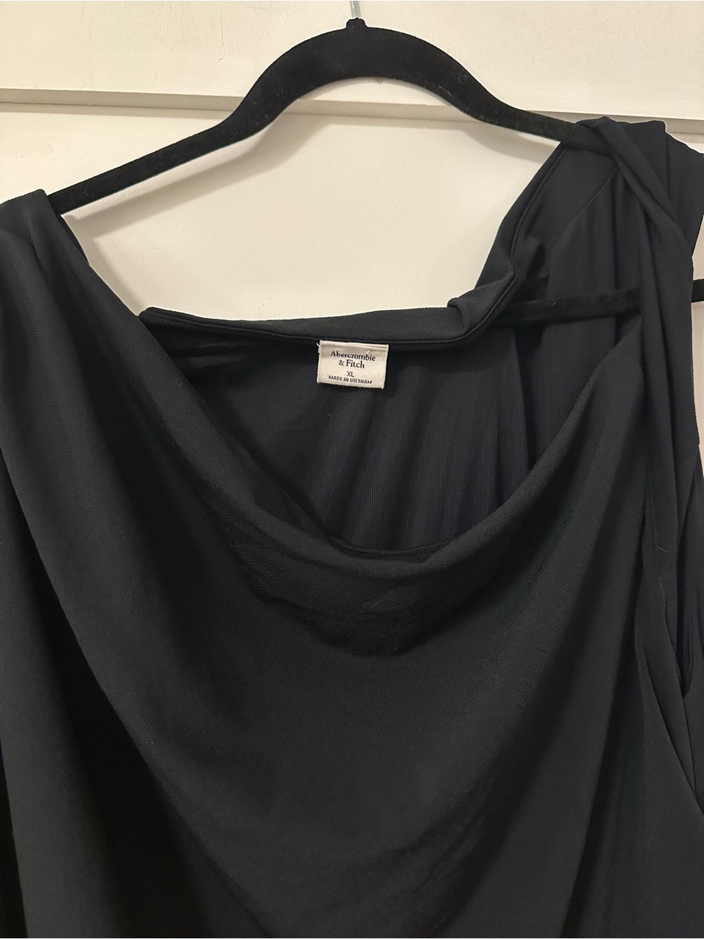 Abercrombie & Fitch Black Draped Sleeveless Midi Dress - Picture 3 of 4